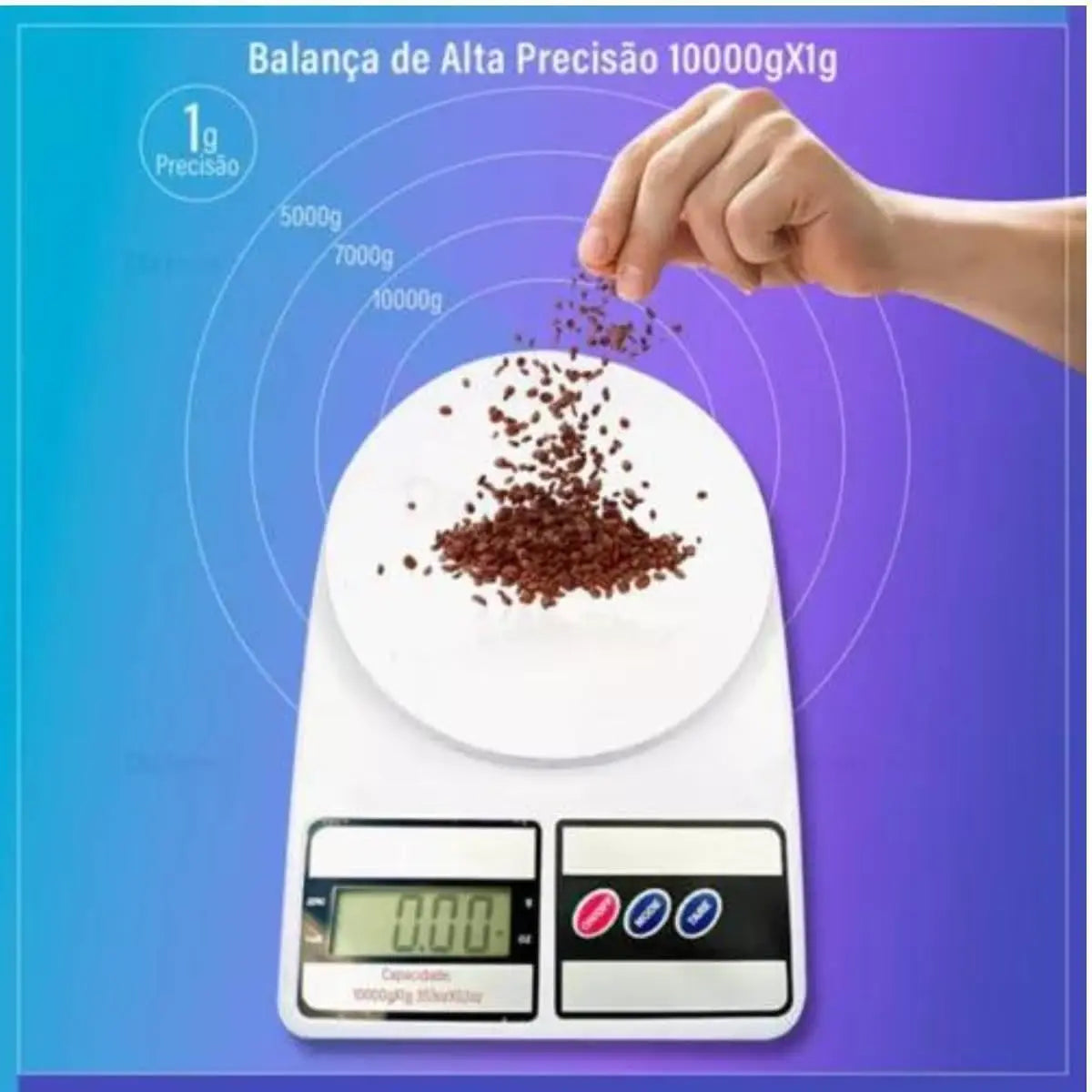 Balança digital PrecisionFit Já com pilhas de brinde, Oferta ilimitada com frete grátis